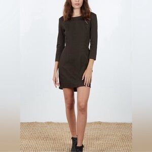 Prairie Underground Black denim dress with zippers